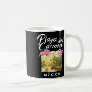 Mug Playa Del Carmen Mexique Floral Vintage T Shirt