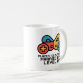 Mug Player 1 & 2 Married Gamer Level Up Art (Devant droit)