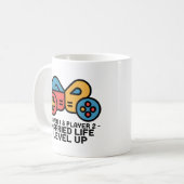 Mug Player 1 & 2 Married Gamer Level Up Art (Devant gauche)