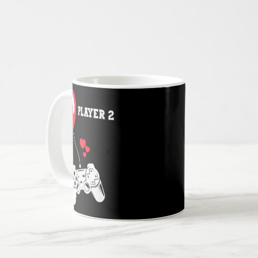 Mug Player 2 Valentines Day Gaming Matching Couple Gam (Devant gauche)