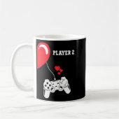 Mug Player 2 Valentines Day Gaming Matching Couple Gam (Gauche)