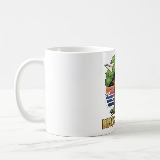 Mug Playful 80s Dino Hugging Tree Tee – Eco-Friendly ' (Gauche)