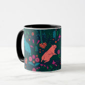 Mug Playful Capybara in the Forest – Tropical Seamless (Devant gauche)
