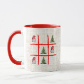 Mug Playful Christmas Trees and Gnome Tic Tac Toe Card (Gauche)