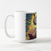 Mug Playful Elephant Pushing a Rock – Fun Cartoon Anim (Gauche)