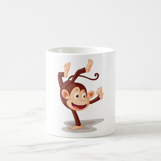 Mug Playful Monkey Doing a Handstand Cute Animal (Centre)