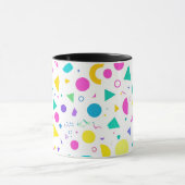 Mug Playful Neon Memphis Geometric Retro Pattern (Centre)