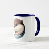 Mug Playful Otter Illustration (Devant droit)
