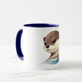 Mug Playful Otter Illustration (Devant gauche)