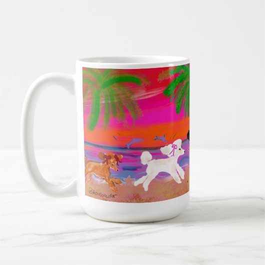 Mug Playful Poodles en Floride (Gauche)