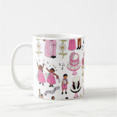 Mug Playful Wedding Celebration Illustrative Pattern  (Gauche)