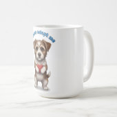 Mug Please Adopt Me – Cute Rescue Dog Illustration wit (Devant droit)