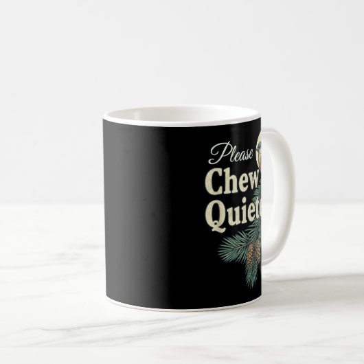 Mug Please Chew Quieter Christmas Funny Novelty  (Devant droit)