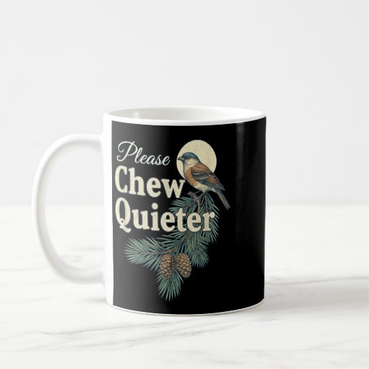 Mug Please Chew Quieter Christmas Funny Novelty  (Gauche)