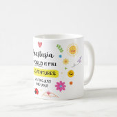 Mug "Plein d'aventures" imprimé personnalisé (Devant droit)