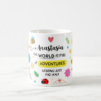 Mug "Plein d'aventures" imprimé personnalisé