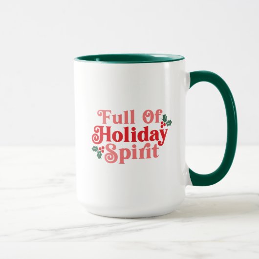 Mug Plein d'esprit de vacances - Typographie festive (Droite)