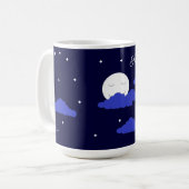 Mug Pleine Lune à Minuit et Étoiles : (Devant gauche)