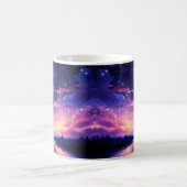 Mug Pleine lune Céleste Étoiles Nuages Mystique Violet (Centre)