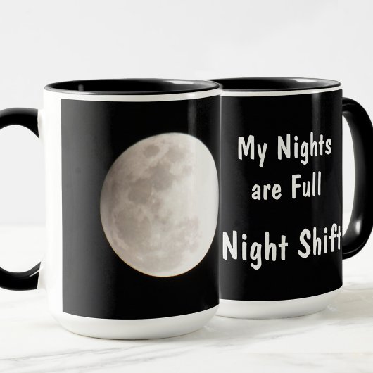 Mug Pleine lune de nuit Shift Photographie Noir