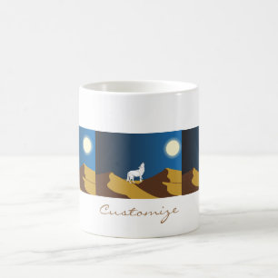 Mug Pleine lune du désert Coyote Howling Thunder_Cove
