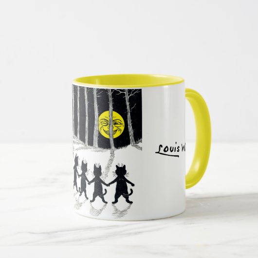 Mug Pleine lune et chats, Louis Wain (Devant droit)