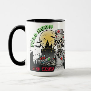 Mug Pleine lune Med Pass Infirmière Zombie Halloween C