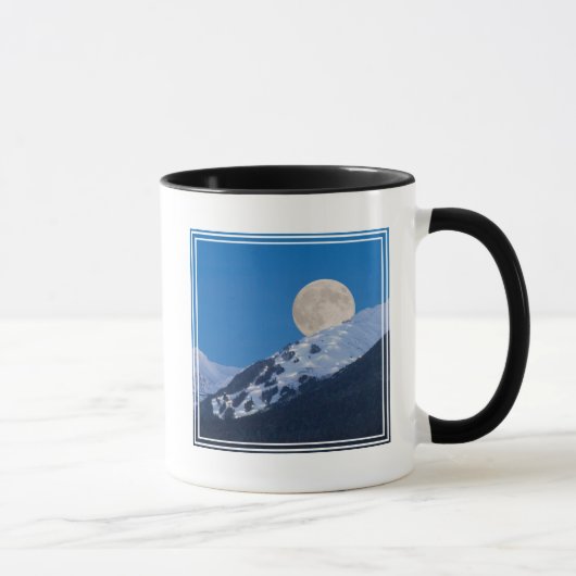 Mug Pleine lune Sur Alyeska Station De Ski, Alaska (Droite)
