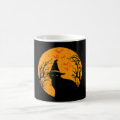 Mug Pleine lune WItch noir Chat Halloween Vintage (Centre)