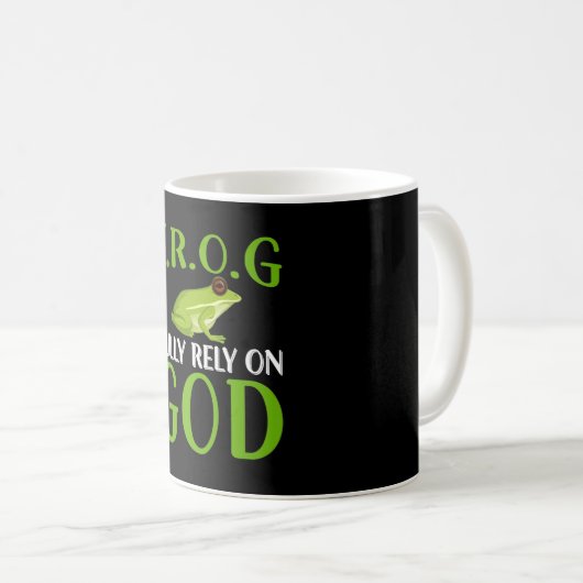 Mug Pleinement Compter Sur Dieu F. R. O. G - Grenouill (Devant droit)