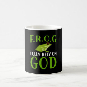 Mug Pleinement Compter Sur Dieu F. R. O. G - Grenouill