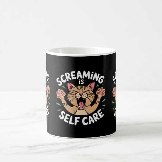 Mug Pleurant Self Care Funny Chat Propriétaires Chat C (Centre)