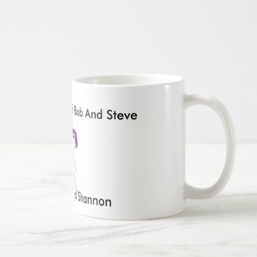 Mug plomb steve et shannon, Steve, Bob, et Shannon,… (Droite)