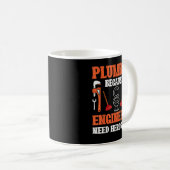 Mug Plomber Hero Plumbing Pipe Pipefitter Graphisme (Devant droit)
