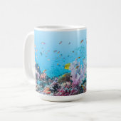 Mug Plongée à l'air avec le récif et le corail colorés (Devant gauche)