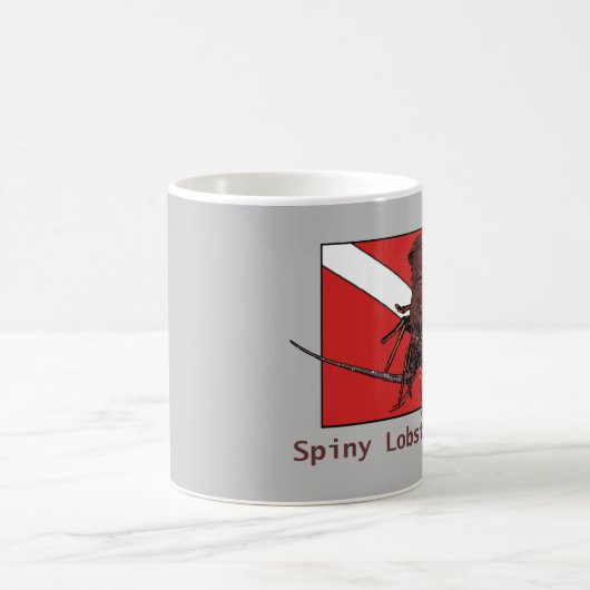 Mug Plongée au homard épineux avec Red Diver Down Drap (Centre)