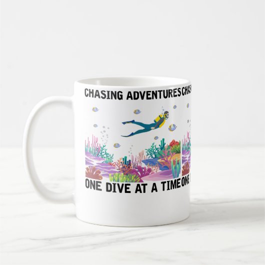 Mug Plongée en apnée à la poursuite d'aventures une pl (Gauche)