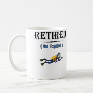 Mug Plongée en scaphandre à la retraite mais pas expir