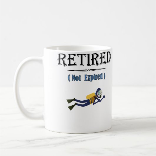 Mug Plongée en scaphandre à la retraite mais pas expir (Gauche)