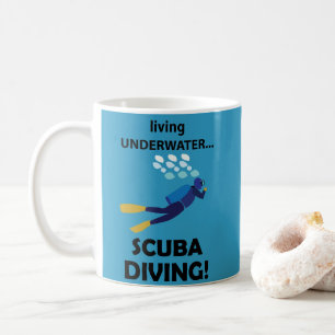 Mug Plongée en Scaphandre Vivre sous l'eau Plongée en