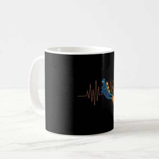 Mug Plongée Heartbeat Plongée Plongée (Devant gauche)