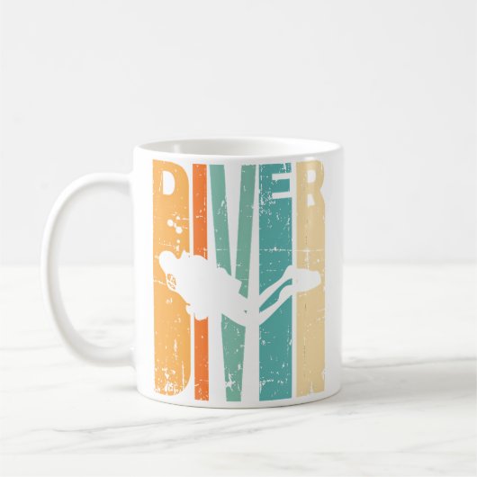Mug Plongée Plongée Instrucor Plongée en Scaphandre (Gauche)