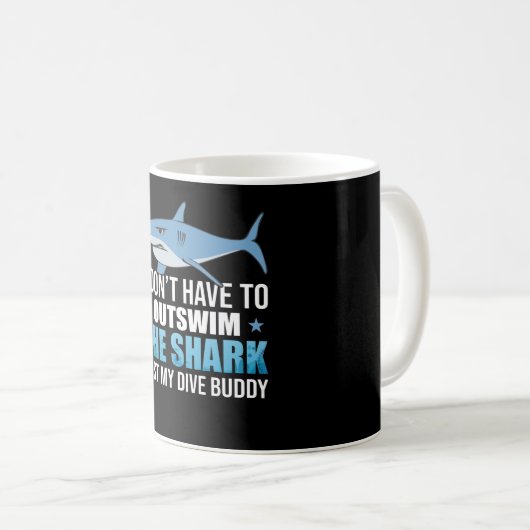 Mug Plongée Plongée Plongée requin Plongée Océan (Devant droit)