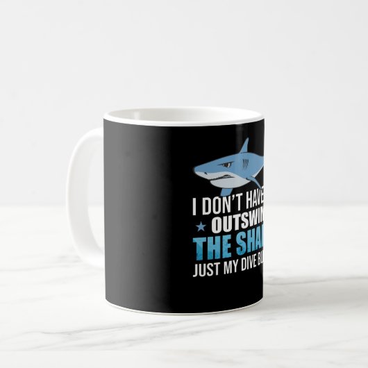 Mug Plongée Plongée Plongée requin Plongée Océan (Devant gauche)