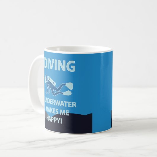 Mug Plongée Plongée Plongée sous-marine Plongée (Devant gauche)