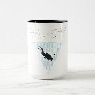 Mug Plongée sous-marine géométrique Plage de plongée s