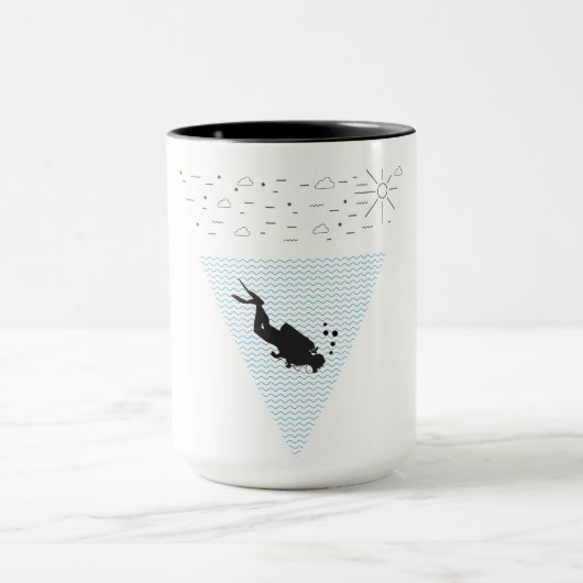 Mug Plongée sous-marine géométrique Plage de plongée s (Centre)