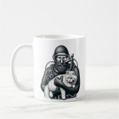 Mug Plongée sous-marine papa chat (Gauche)