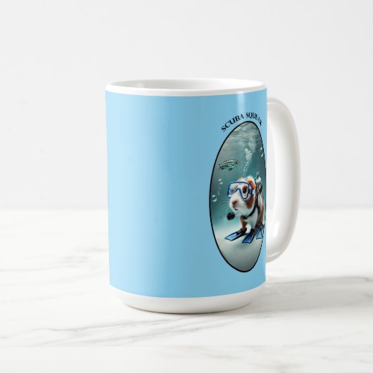 Mug Plongée sous-marine plongée Guinée Pig avec réserv (Devant droit)