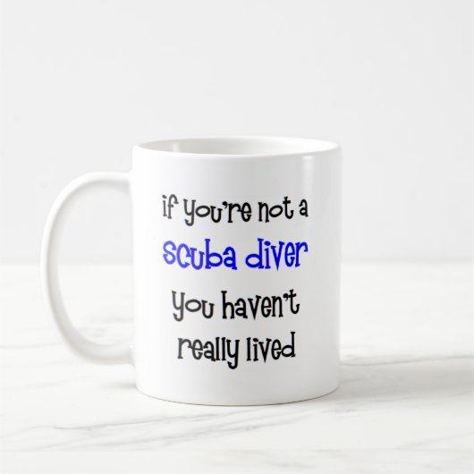 Mug plongée sous-marine vraiment vivre (Gauche)